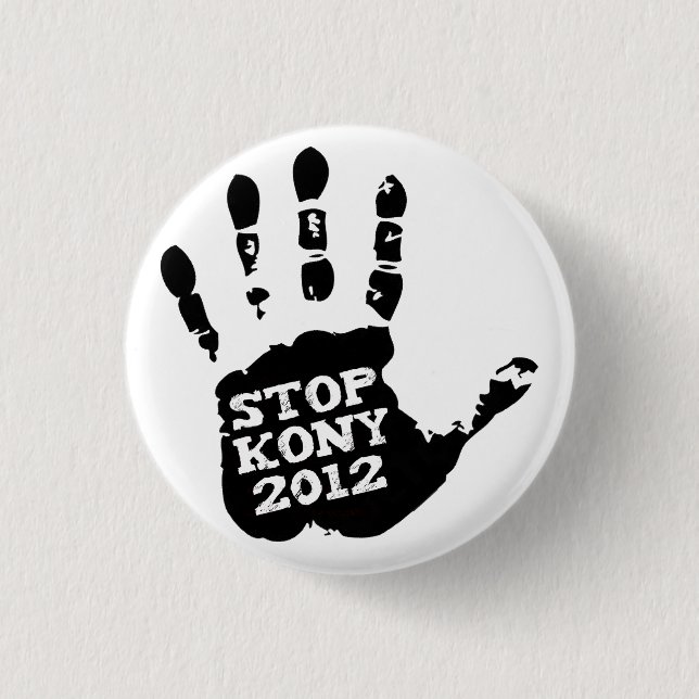 Hand Kony 2012 Endjosephs Kony Button (Vorderseite)