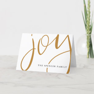 Hand Letted Joy Card Feiertagskarte