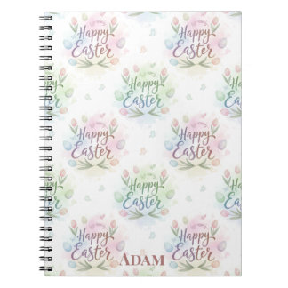 Hand-Lettered Happy Easter Watercolor Notizblock
