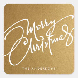 HAND-LETTERED MERRY CHRISTMAS | HOLIDAY STICKER