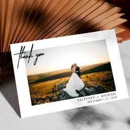 Hand-Lettered Modern Foto Love & Thanks Dankeskarte