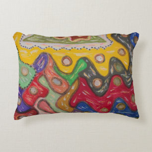 HAND-MALERISCHE KUNST ABORIGINALER STILEINDRUCK DEKOKISSEN