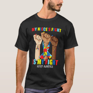 Hand meiner Nichte Kampf ist mein Kampf Autismus-B T-Shirt