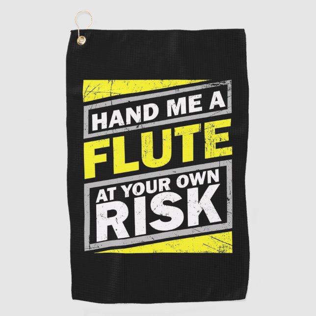Hand mir eine Flute Golfhandtuch (Vorderseite)