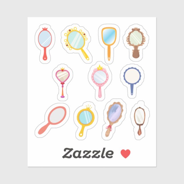 Hand Mirror Stickers Aufkleber (Blatt)