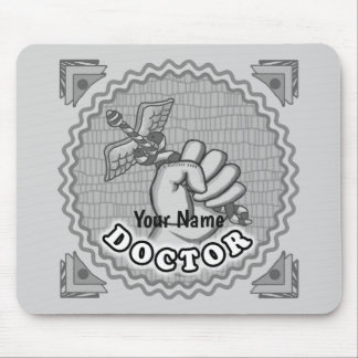 Hand mit Caduceus-Arzt Mousepad