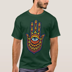 Hand mit einem Auge fünf Flügel T-Shirt