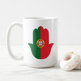 HAND mit portugiesischer Flagge Kaffeetasse
