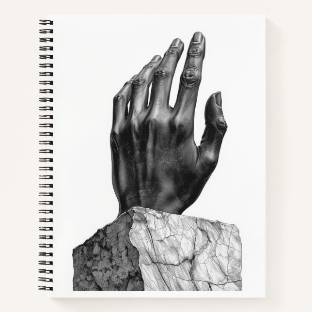 Hand of Creator - Marble Art Notebook Notizbuch (Vorderseite)