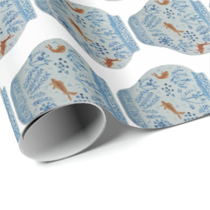 Hand Painted Blue and White Ginger Jar Geschenkpapier