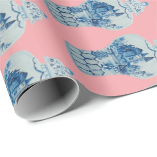 Hand Painted Blue and White Ginger Jar Geschenkpapier