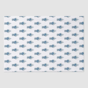 Hand Painted Blue and White Ginger Jar Seidenpapier