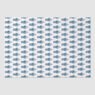 Hand Painted Blue and White Ginger Jar Seidenpapier