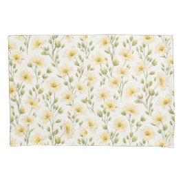 Hand-Painted Floral Pillowcase Kissenbezug