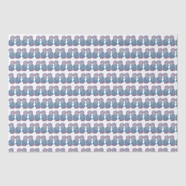 Hand Painted Sisters Staffordshire Dogs Tissue Pap Seidenpapier (Vorderseite)
