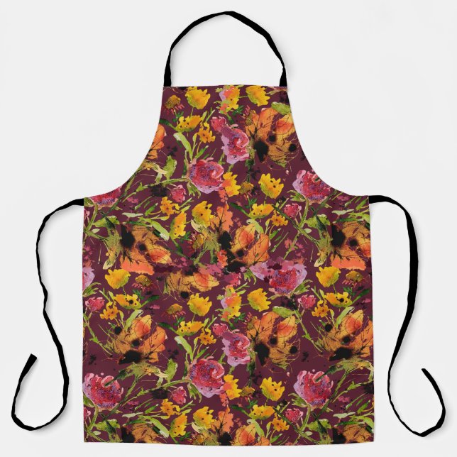 Hand-Painted with Inks All-Over Print Apron Schürze (Vorderseite)