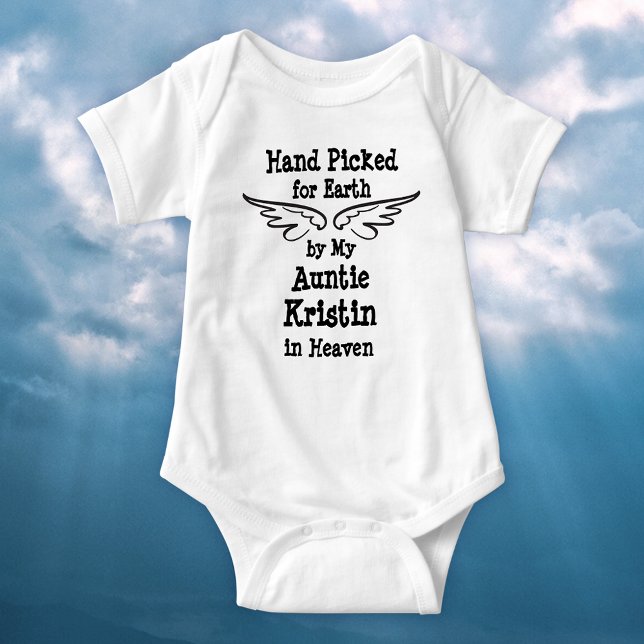 Hand Picknick für die Erde von My ... Baby Strampler (Personalize and honour the memory of any loved one in Heaven. )