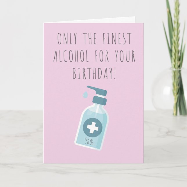 Hand Sanitizer Funny Birthday Card Karte (Vorderseite)