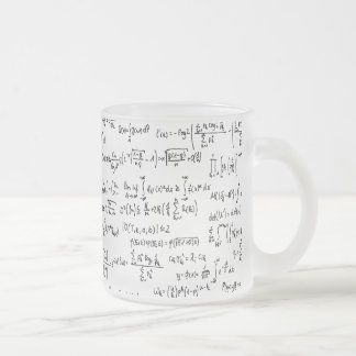 Hand schriftliche Mathe-Gleichungen // Mattglastasse