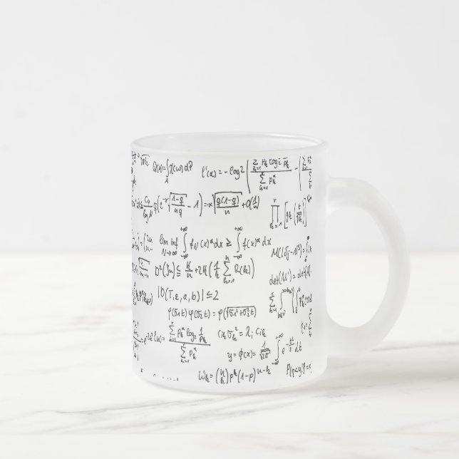 Hand schriftliche Mathe-Gleichungen // Mattglastasse (Rechts)