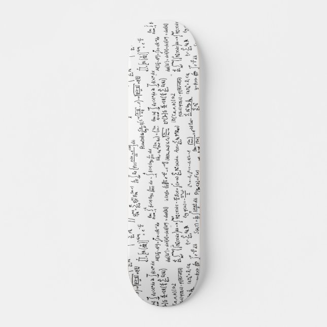 Hand schriftliche Mathe-Gleichungen // Skateboard (Vorne)