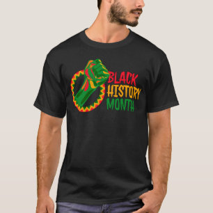 Hand Schwarze Geschichte Monat Männer Frauen Kinde T-Shirt
