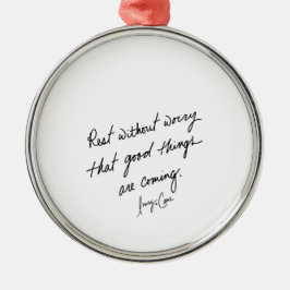 Hand-Scripted Good Things Inspirational Ornament Aus Metall