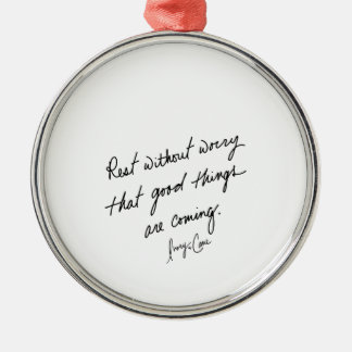 Hand-Scripted Good Things Inspirational Ornament Aus Metall