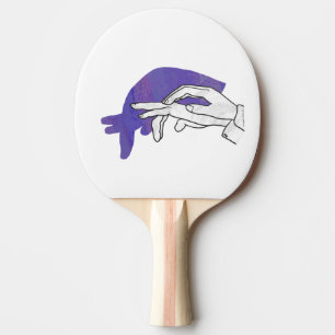 Hand-Silhouette Anteater Lila Tischtennis Schläger