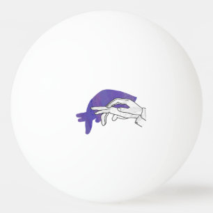 Hand-Silhouette Anteater Lila Tischtennisball