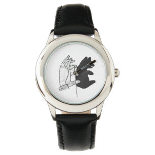 Hand-Silhouette-Bärenkuppe Armbanduhr