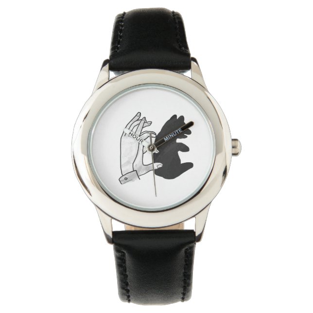 Hand-Silhouette-Bärenkuppe Armbanduhr (Vorderseite)
