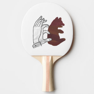 Hand-Silhouette-Bärenkuppe Brown Tischtennis Schläger