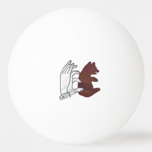 Hand-Silhouette-Bärenkuppe Brown Tischtennisball