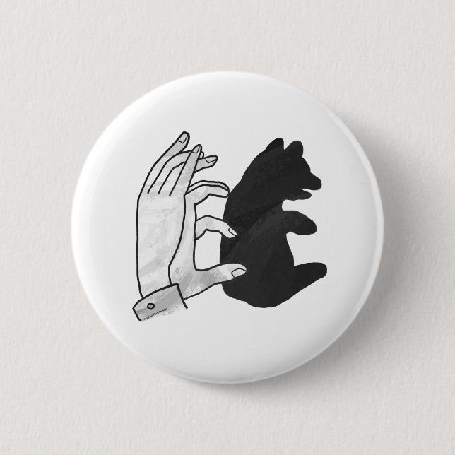 Hand-Silhouette-Bärenkuppe Button (Vorderseite)