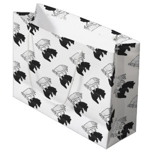 Hand-Silhouette-Bärenkuppe Große Geschenktüte