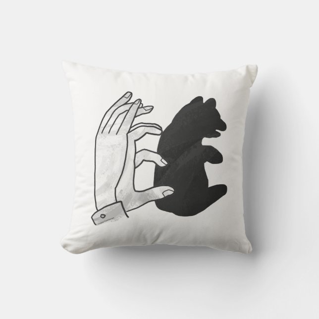 Hand-Silhouette-Bärenkuppe Kissen (Vorderseite)