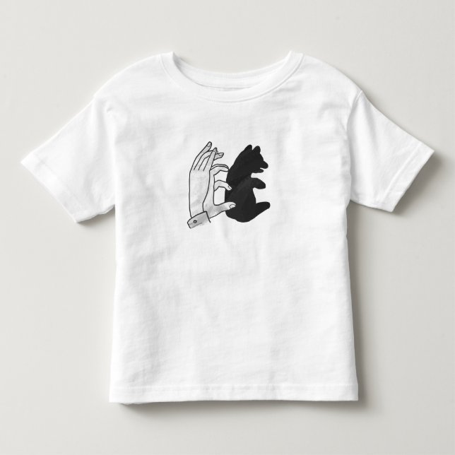 Hand-Silhouette-Bärenkuppe Kleinkind T-shirt (Vorderseite)