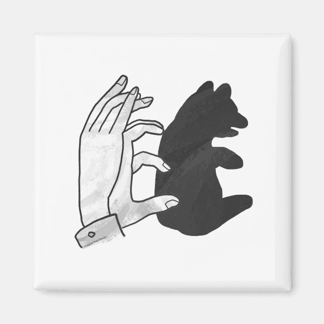 Hand-Silhouette-Bärenkuppe Magnet (Vorne)