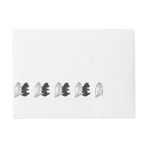 Hand-Silhouette-Bärenkuppe Rundum-Adressaufkleber