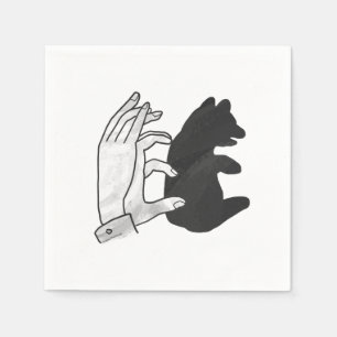 Hand-Silhouette-Bärenkuppe Serviette