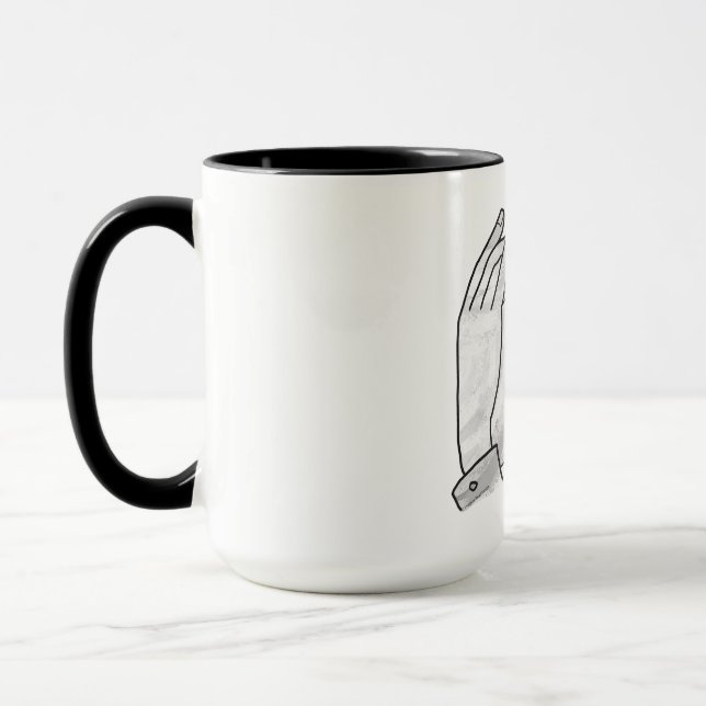 Hand-Silhouette-Bärenkuppe Tasse (Links)