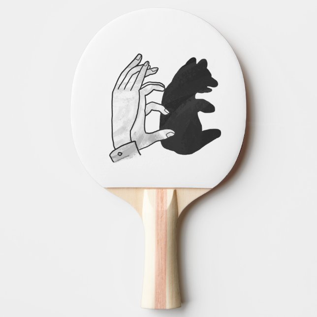 Hand-Silhouette-Bärenkuppe Tischtennis Schläger (Vorderseite)
