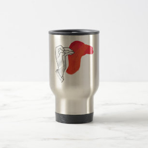 Hand Silhouette Camel Red Reisebecher
