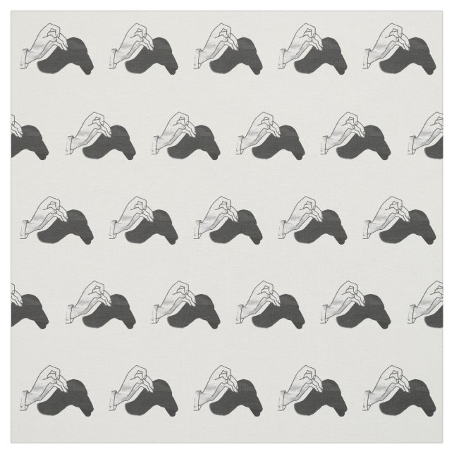 Hand Silhouette Camel Stoff (Muster)