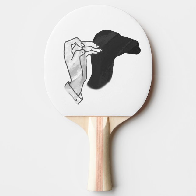 Hand Silhouette Camel Tischtennis Schläger (Vorderseite)