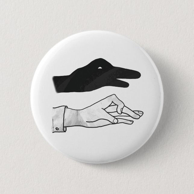 Hand-Silhouette-Duck Button (Vorderseite)