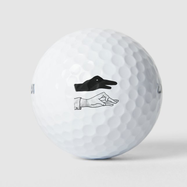 Hand-Silhouette-Duck Golfball (Vorderseite)