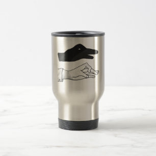 Hand-Silhouette-Duck Reisebecher