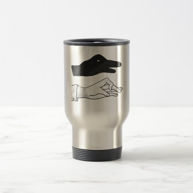 Hand-Silhouette-Duck Reisebecher (Mittel)
